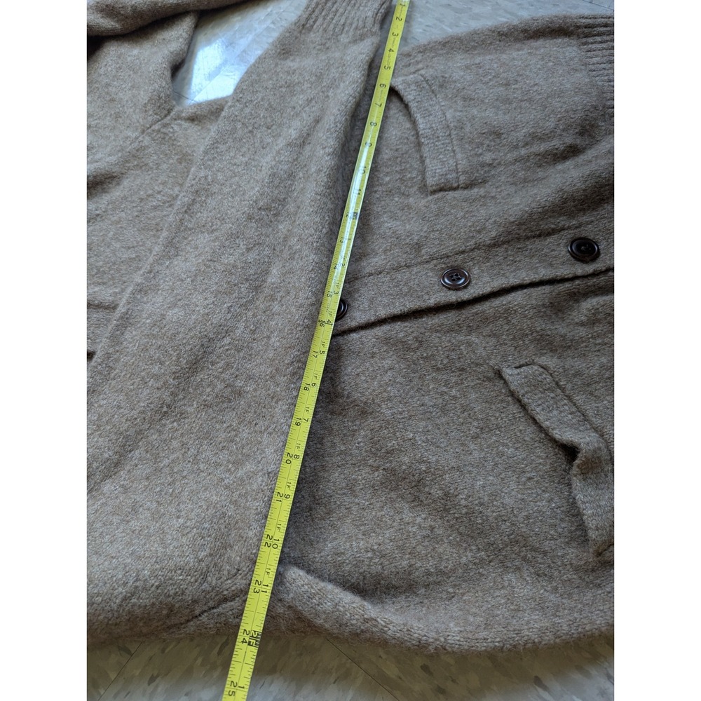 Wills Brown YakWool Alpaca Merino Wool Blend V-Neck Cardigan Sweater Small - Picture 8 of 9